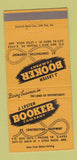 Matchbook Cover J Lester Booker Construction Equipment Little Rock AR 30 Strike