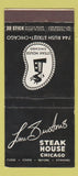 Matchbook Cover - Linn Burton's Steak House Chicago IL 30 Stick