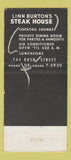 Matchbook Cover - Linn Burton's Steak House Chicago IL 30 Stick