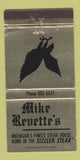Matchbook Cover - Mike Revette's Restaurant Detroit? 30 Strike