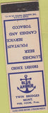 Matchbook Cover - Blue Anchor Twin Bridges MT