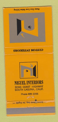 Matchbook Cover - Niguel Interiors South Laguna CA 30 Strike