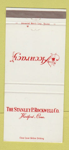 Matchbook Cover - Stanley Rockwell Hartford CT Metal Treating  30 Strike