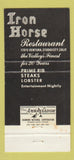 Matchbook Cover - Iron Horse Restaurant Studio City CA 30 Strike