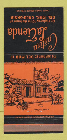 Matchbook Cover - Cantina La Tienda Del Mar CA 30 Strike