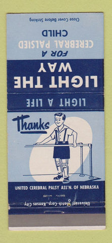 Matchbook Cover - Cerebral Palsy Association Omaha NE 30 Strike
