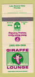 Matchbook Cover - Giraffe Lounge Walt Disney World FL #1 30 Strike