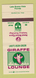 Matchbook Cover - Giraffe Lounge Walt Disney World FL #2 30 Strike