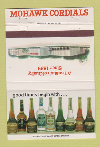Matchbook Cover - Mohawk Cordials Liquor Detroit MI 40 Strike