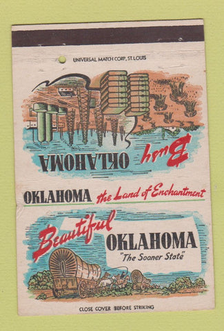 Matchbook Cover - Oklahoma OK Tourism 40 Strike