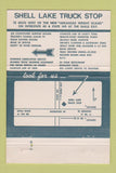 Matchbook Cover - Shell Lake Truck Stop Skelly oil gas West Memphis AR 40 Strike