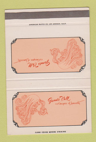 Matchbook Cover James Hall Beauty College La Mesa San Diego CA SAMPLE 40 Strike
