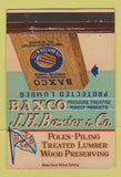 Matchbook Cover - Baxo Pressure Treated Lumber San Francisco CA 40 Strike
