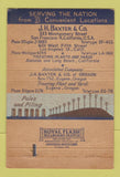 Matchbook Cover - Baxo Pressure Treated Lumber San Francisco CA 40 Strike