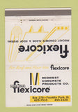 Matchbook Cover - Flexicore Concrete Franklin Park IL 40 Strike
