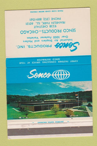 Matchbook Cover - Senco Products Chicago IL Franklin Park 40 Strike