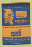 Matchbook Cover - Old Hickory Steel Grip Gloves Danville IL 40 Strike