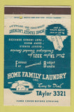 Matchbook Cover - Home Family Laundry Buffalo NY 40 Strike