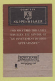 Matchbook Cover - Kuppenheimer Men's Clothes Rose Katz South Bend IN 40 Strike