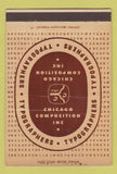 Matchbook Cover - Chicago Composition Typographers  Chicago IL 40 Strike