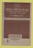 Matchbook Cover - Chicago Composition Typographers  Chicago IL 40 Strike
