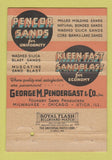Matchbook Cover - George Pendergast Sands Silica Milwaukee Utica IL 40 Strike