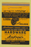 Matchbook Cover - Hardware Boston Gear Los Angeles CA Andrews 40 Strike