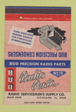 Matchbook Cover - Bud Radio Parts Cleveland OH 40 Strike