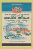 Matchbook Cover - Botwinik Brothers Machine Tool Worcester MA 40 Strike
