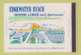 Matchbook Cover - Edgewater Beach Motor Lodge Drayton Plains MI 40 Strike