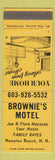 Matchbook Cover - Brownie's Motel Hampton Beach NH