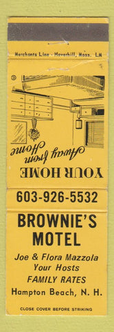 Matchbook Cover - Brownie's Motel Hampton Beach NH
