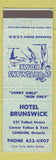 Matchbook Cover - Hotel Brunswick London ON