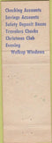 Matchbook Cover - Metropolitan State Bank Derby CO