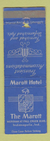 Matchbook Cover - Marott Hotel Indianapolis IN WORN