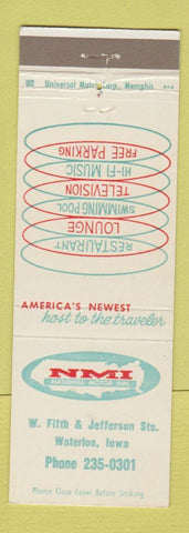 Matchbook Cover - National Motor Inn Waterloo IA