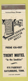 Matchbook Cover - Trent Motel Gatlinburg TN