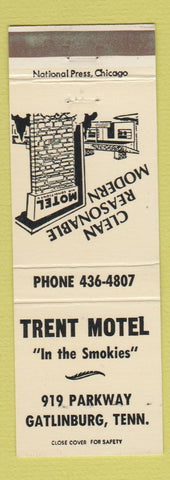 Matchbook Cover - Trent Motel Gatlinburg TN