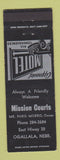 Matchbook Cover - Mission Courts motel Ogallala NE