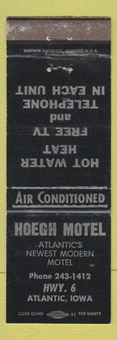 Matchbook Cover - Hoegh Motel Atlantic IA WEAR