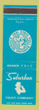 Matchbook Cover - Suburban Trust Company Cranford Garwood Scotch Plains NJ