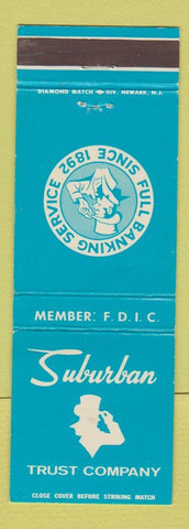 Matchbook Cover - Suburban Trust Company Cranford Garwood Scotch Plains NJ