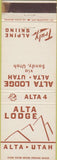 Matchbook Cover - Alta Lodge Alta UT