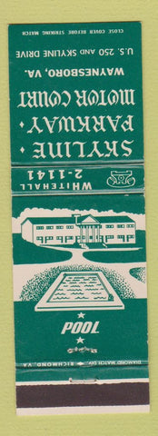 Matchbook Cover - Skyline Parkway Motor Court Waynesboro VA