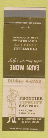 Matchbook Cover - Frontier Fidelity Savings Las Vegas NV