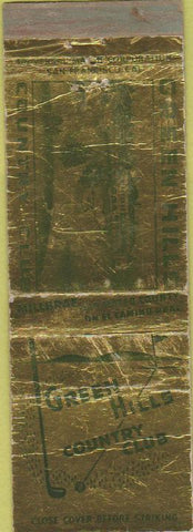 Matchbook Cover - Green Hills Country Club Millbrae CA WORN