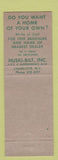 Matchbook Cover - Huski Bilt Homes Charlotte NC