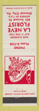 Matchbook Cover - La Neve Florist Flowers Ellwood City PA