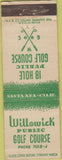 Matchbook Cover - Willowick Public Golf Santa Ana CA