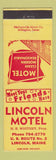 Matchbook Cover - Lincoln Motel Lincoln ME